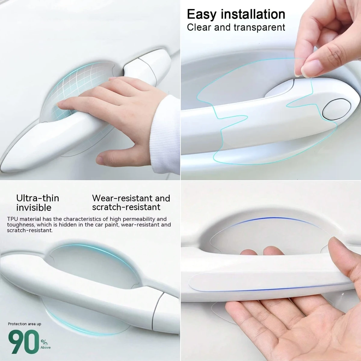 

Car Door Bowl Handle Invisible Protective Sticker Auto For Cadillac XT5 Escalade XT4 CT5 XT6 CT4 XTS ATS SRX Lyriq