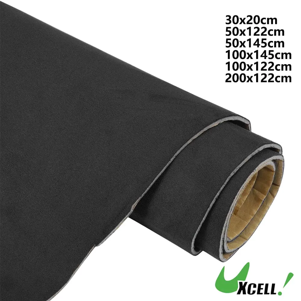 UXCELL Self Adhesive Headliner Fabric Interior Trim DIY Roof Repair Replace for Car RV SUV Automotive Suede Fabric Black