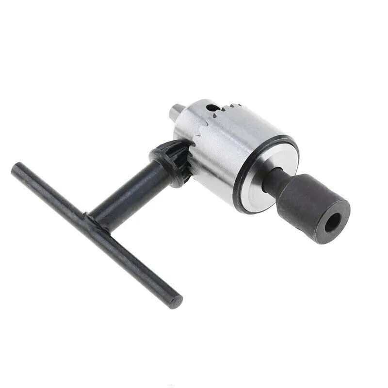 Mini Drill Chuck for JT0 Connection Suited for Various Drill Bits Includes Wrench Key and 4mm to 8mm Inner Hole Sleeves
