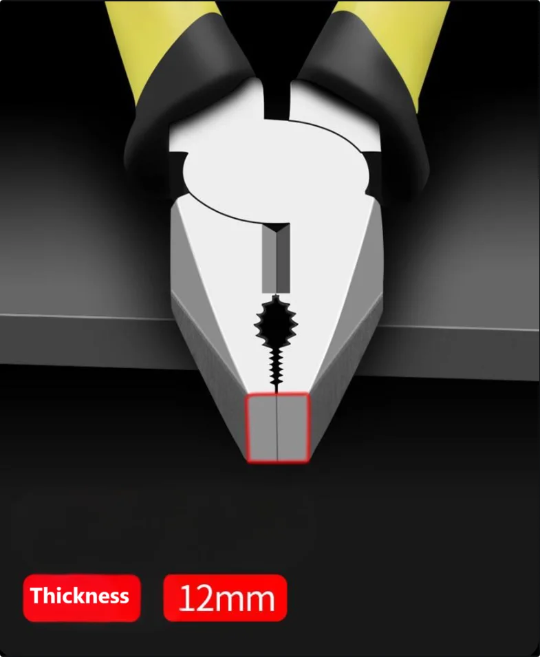 Alicate de corte lateral de nariz longo, combinação de 6 polegadas e 8 polegadas, alicate de descascamento de fio para eletricista multifuncional, ferramentas manuais