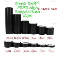 0.13-0.18-0.25mm Thickness Tefl PTFE Insulation Friction Resistant 300° High Temperature Black Special Tape Multi Width HEI-8037