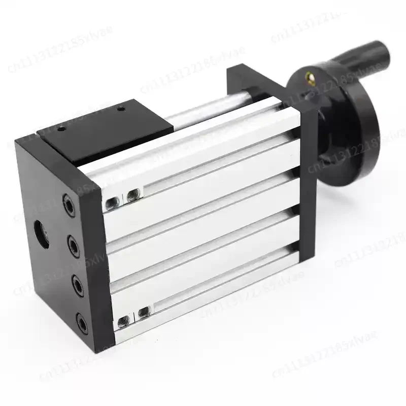 Manual Linear Sliding Table Module Handwheel Translation Worktable with Scale Locking  Ball Screw Guide Rail