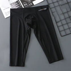 Calça comprida para homens, roupa íntima de seda gelo, shorts esportivos respiráveis, moda praia boa, 2023