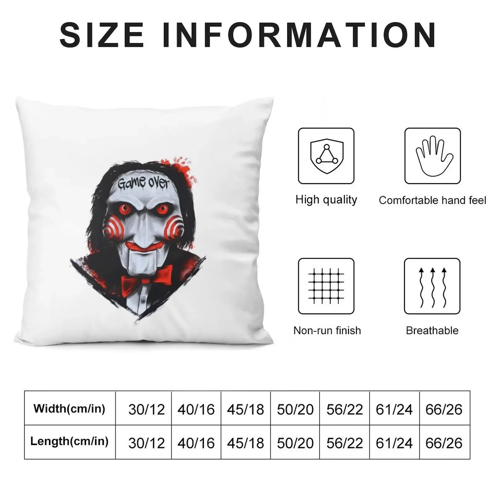 Billy saw movie Throw Pillow Pillows Aesthetic Pillow Case Christmas Decorative Cushions pillow