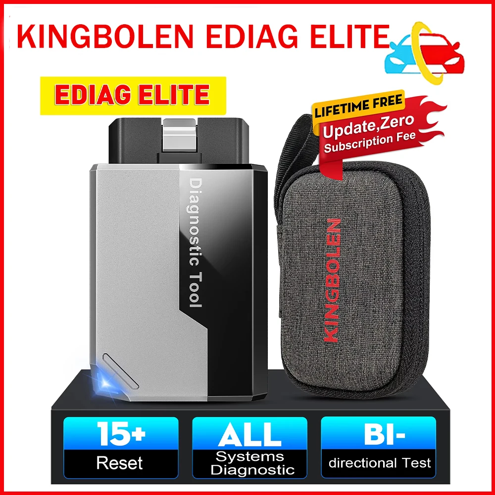 KINGBOLEN EDIAG ELITE OBD2 Scanner All System Car Diagnostic Tool 15 Service Bidirectional Conrol Lifetime Free Update