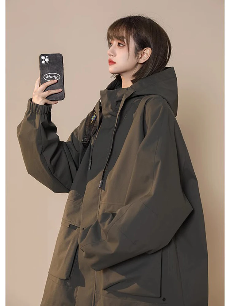 

American Sle Outdoor Climbing Jaet Men's Taian Night Hiking Fce Lined Windproof Zipper Hooded Casual Mountain Climbi...