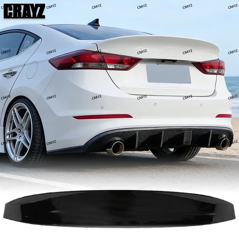 

Для Hyundai Elantra 2016 2017 2018 2019 2020 автомобильный задний багажник, хвостовое крыло, спойлер, комплект кузова, аксессуары, вид из углеродного волокна, ABS, белый