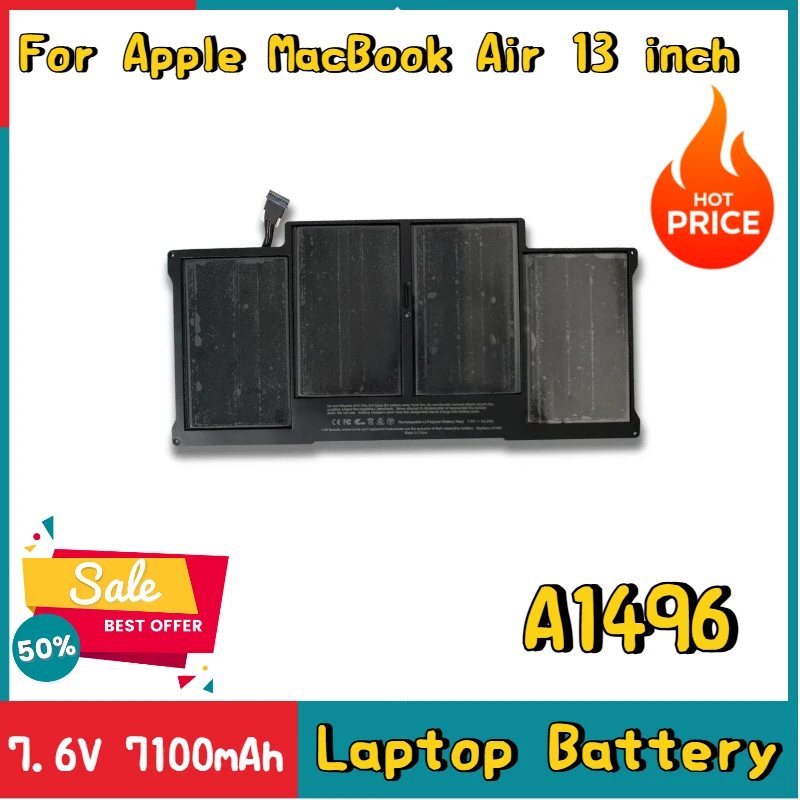 

Новый сменный аккумулятор для ноутбука 7,6 В 7100 мАч для Apple MacBook Air 13 дюймов A1369 A1466 A1496, высокое качество