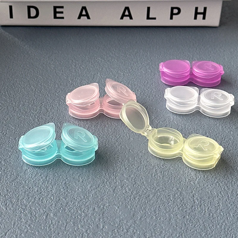 1Pcs Mini Portable Contact Lens Case Eyes Contacts Care Container Box Contact Lenses Storage Box Clear Colored Contact Lens Box - Image 4