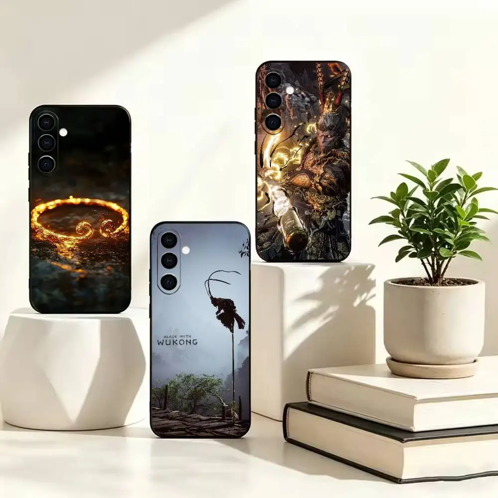 wukong black myth monkey king  Phone Case For Samsung A73 20,21s,22,31,32,52,53,72 Soft Black Shockproof Cover