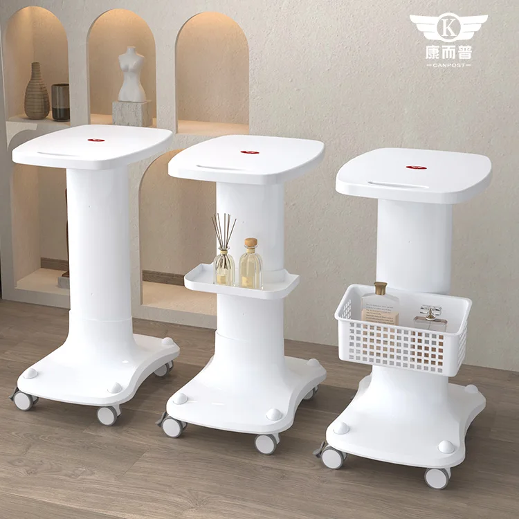 2023 Most Popular Multifunctional ABS Salon Beauty Machine Stand Spa Whit Pink Trolley For Beauty Equipment