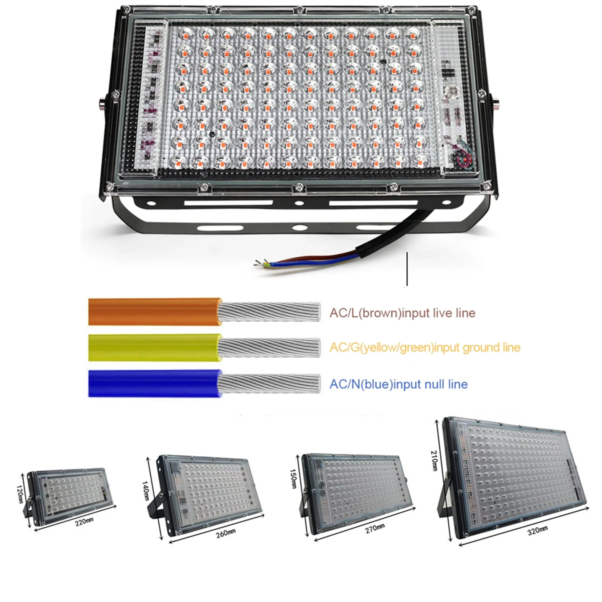 Imagem -03 - Luz de Cura Preta Led uv Gel Spot Floodlight Luz Noturna para a Tela do Telefone Carro 395nm 220v Smd2835 50w 100w 200w 300w