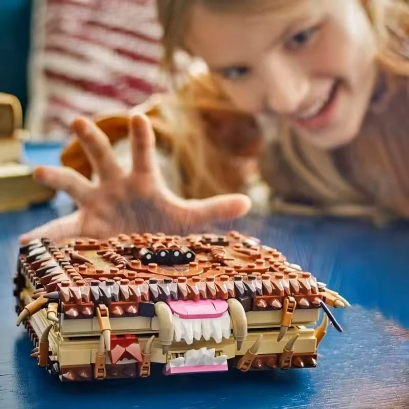 519 قطعة كتاب الوحش Chomping من الوحوش بنة نموذج لتقوم بها بنفسك 76449 مجموعة ألغاز إبداعية ألعاب تعليمية هدية الهالوين