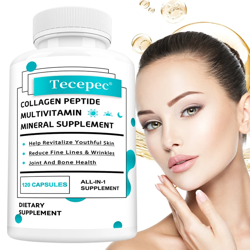 

Collagen Peptides Capsules,Vitamin & Mineral Supplement,Reduce Fine Lines & Wrinkles,Skin, Joint & Bone Health, Anti-Aging