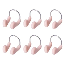 6PCS Waterproof Swimming Nose Clip Anti-Choking Professional Swimming Wire Swimming Nose Clip Professional Swimming Training