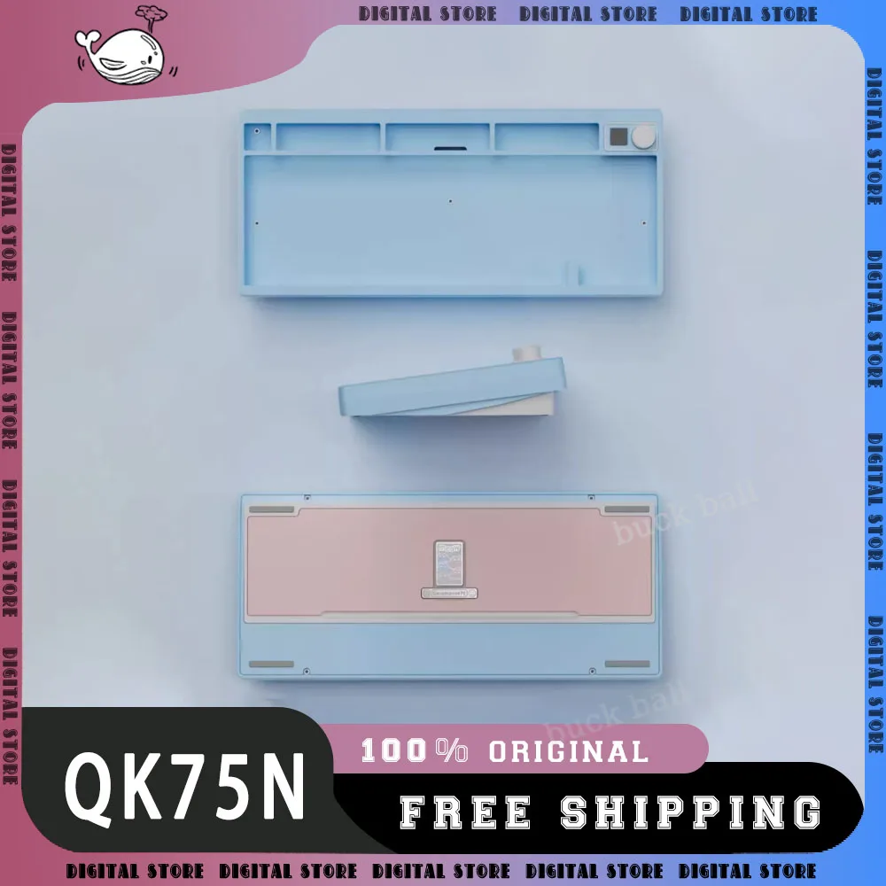 

Qwertykeys Qk75n набор механической клавиатуры 3 режима USB/2,4G/Bluetooth беспроводная клавиатура алюминиевая Fr4 клавиатура пользовательская игровая клавиатура