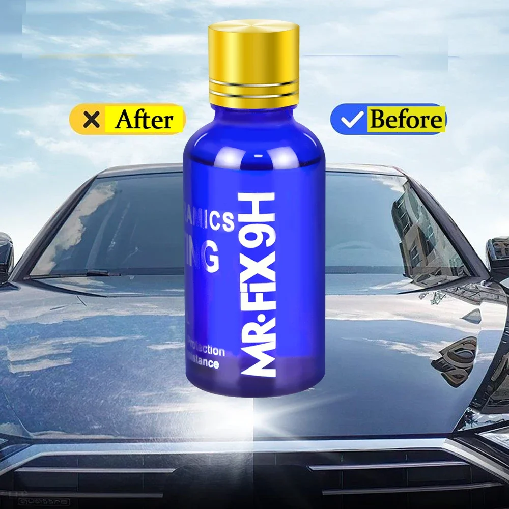 3PCS 9H Car Liquid Ceramic Coat Super Hydrophobic Glass Coating Set Polysiloxane and Nano materials Ceramics For Cars