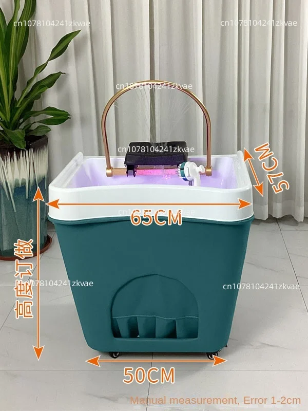 Movable Shampoo Basin Head Therapy Machine Supporting Massage Couch Facial Bed Fumigation Water Circulation Shampoo Machine