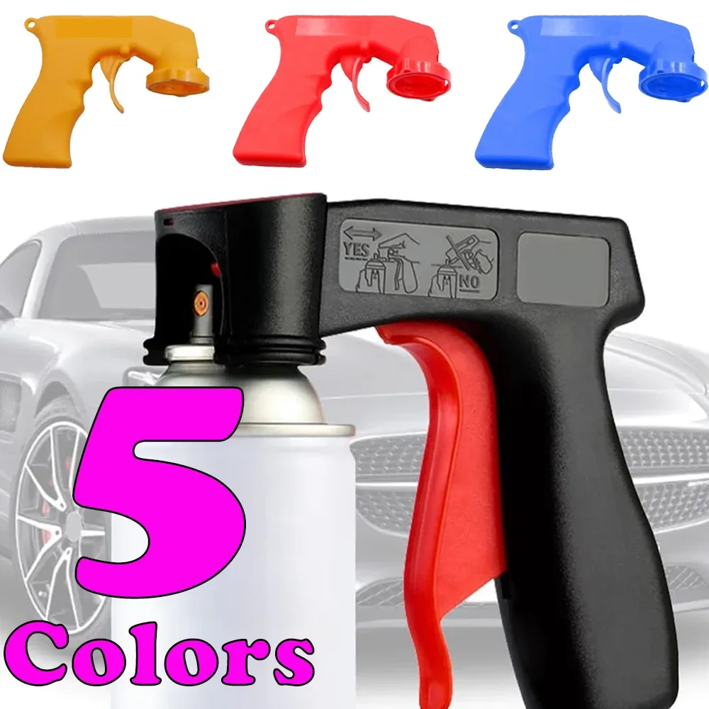 Paint Spray Handle Bottle Adapter New Arrival Black Universal Protable Ergonomic Full Grip Locking Auto Maintenance Repair Tool