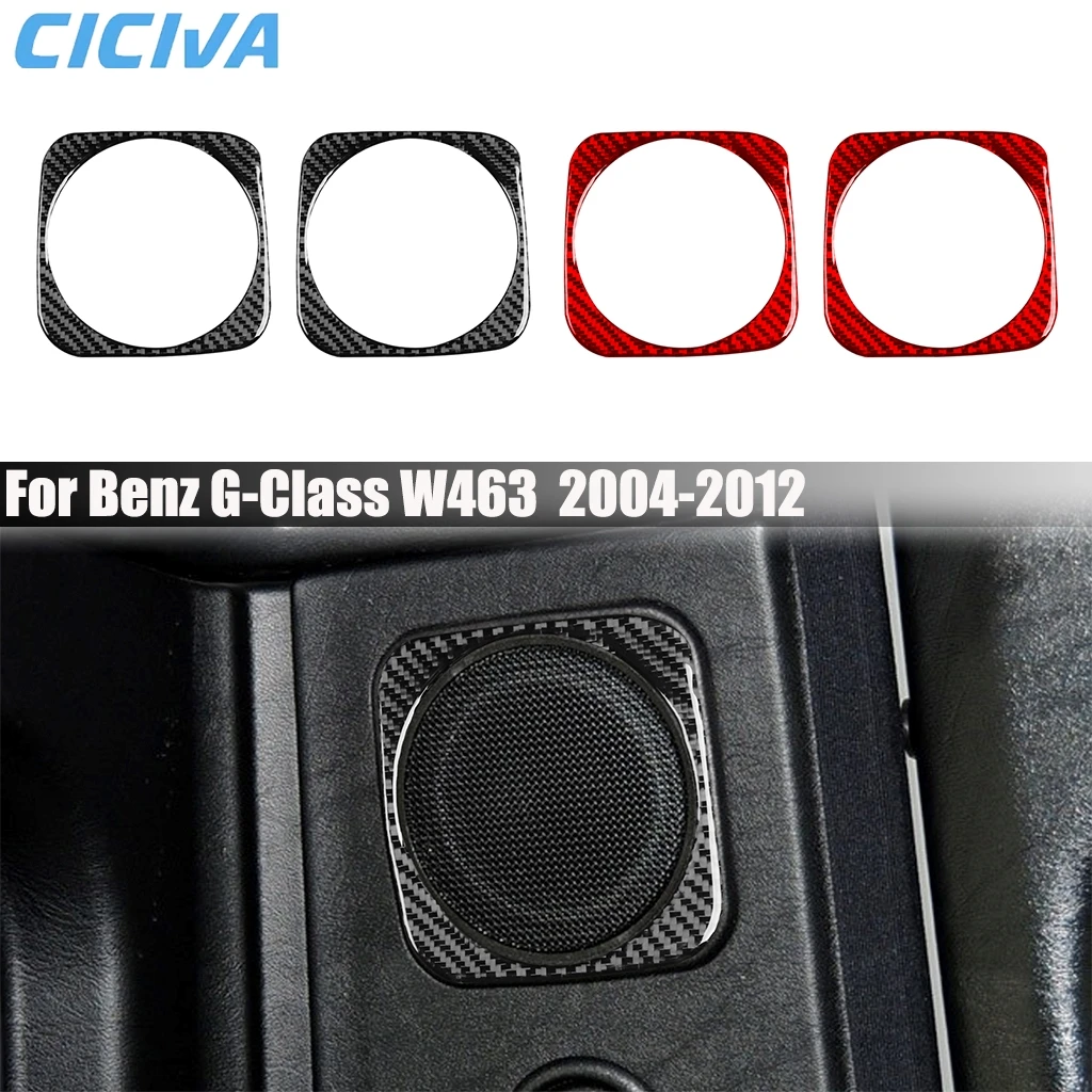 

Carbon Fiber Car Accessories Rear Speaker Decorative Panel Cover Sticker Interior Trim For Benz G-Class W463 G500 G55 2004-2012