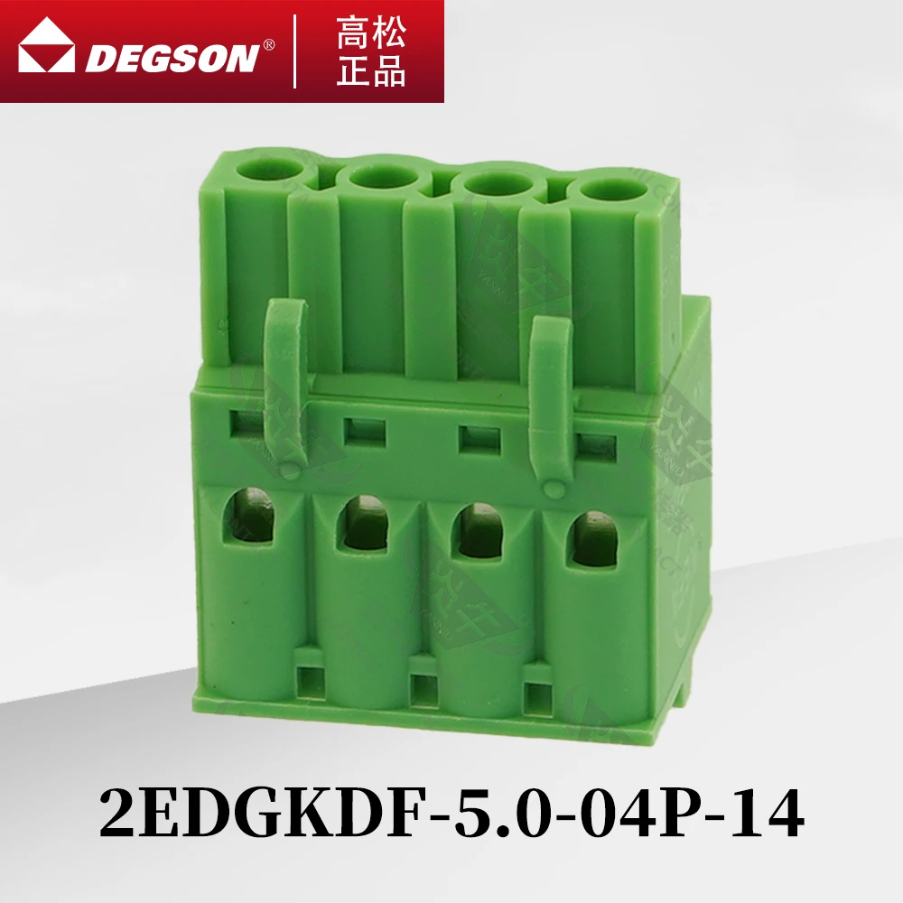 10 stuks DEGSON 2EDGKDF-5.0-5.08 Inplugbare PCB-aansluitblokken Phoenix Contact FKCT2.5-ST KF2EDGKDF 5.0mm 5.08mm 2PIN-12PIN 320V