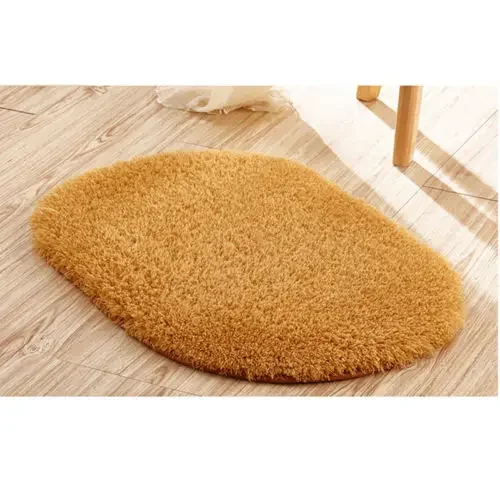 Non-slip Bathroom Mats Memory Foam Bath Rug Ellipse Mats Soft Water Absorption Bath Mats Toilet Floor Doorway Rug