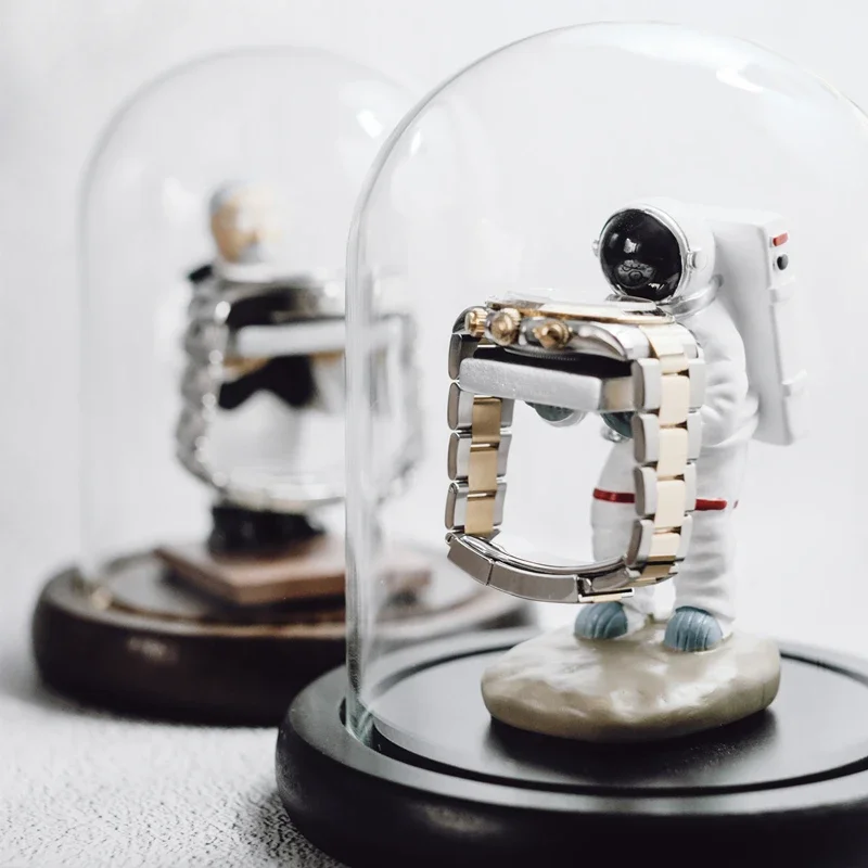 Soporte de reloj de astronauta, organizador de mesa espaciador, soporte de reloj IWatch para estante de carga, soporte de exhibición de plexiglás, Apple Watches