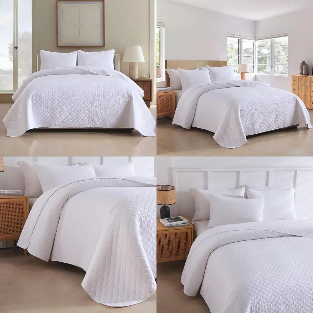 

Комплекты постельного белья из хлопкового одеяла: двусторонние легкие одеяла и покрывала из трех предметов для нового использования, геометрический узор вышивки