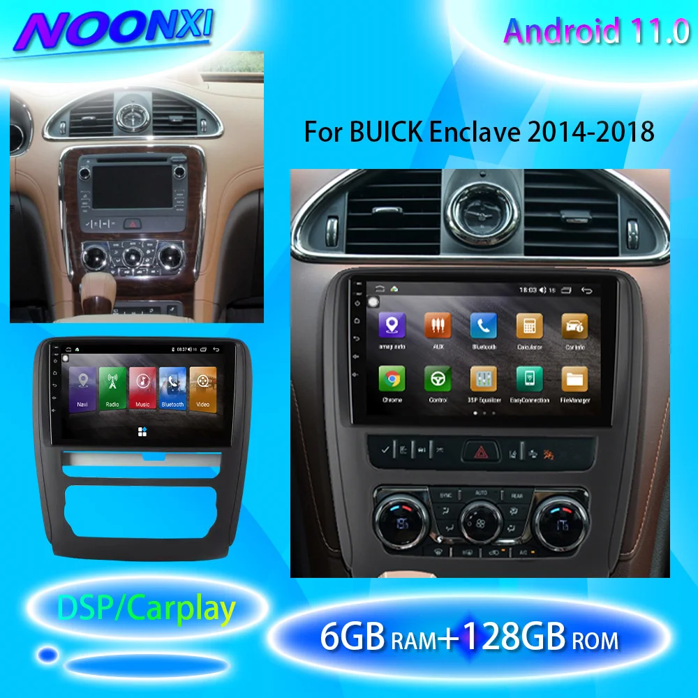 For BUICK Enclave 2014-2018 Car Multimedia Player Accessories GPS Navigation Video DVD Radio Stereo 2Din Carplay Head Unit 6+128