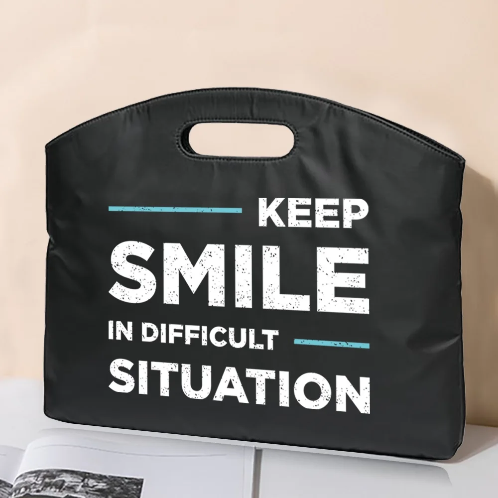 2022 Briefcase Business Tote Computer Laptop Bag Phrase Print Handbag Document Laptop Office Totes Case Sleeve Portable Clutches