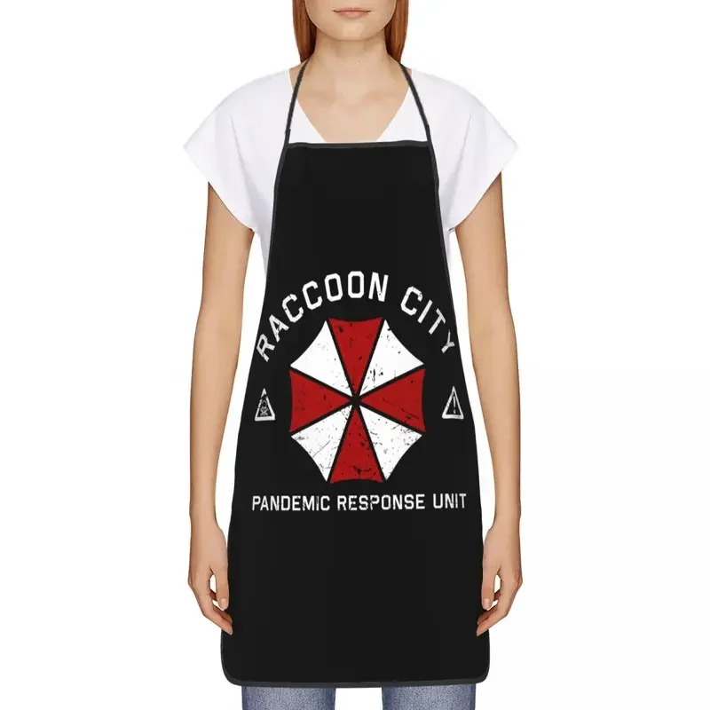 Custom Unisex Umbrellas Corporation Corp Bib Apron Adult Women Men Chef Tablier Cuisine for  Cooking Raccoon City Gardening