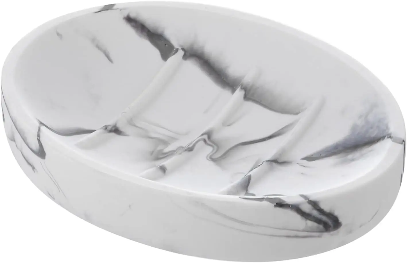 

Elegant Marble Soap Dish Holder for Shower, Bathroom & Kitchen Sink - Keeps Soap Dry