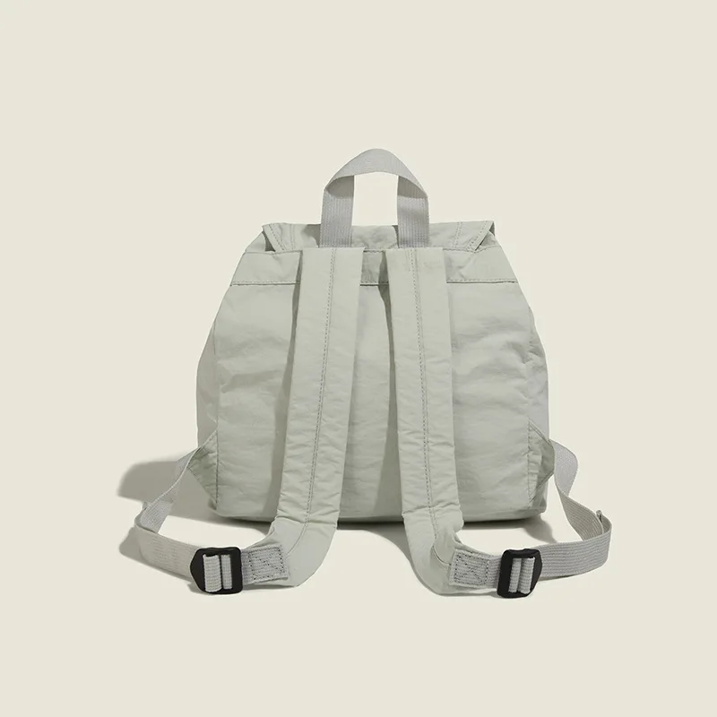 Preppy Style Flap Buckle Muti Pocket Nylon Women Backpack Niche Design College School Women Bags Travel Commuter Girls Backpack