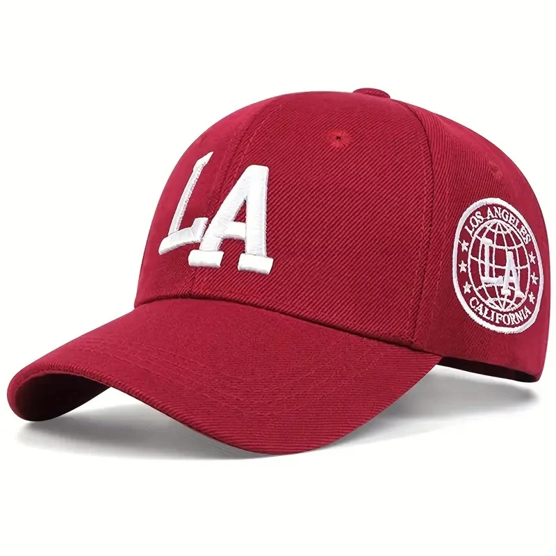 Unisex-Baseballmützen mit LA-Buchstaben-Stickerei, für Frühling und Herbst, für den Außenbereich, verstellbare Freizeithüte, Sonnenschutzhut, Sport-Golfmütze – Detail 9