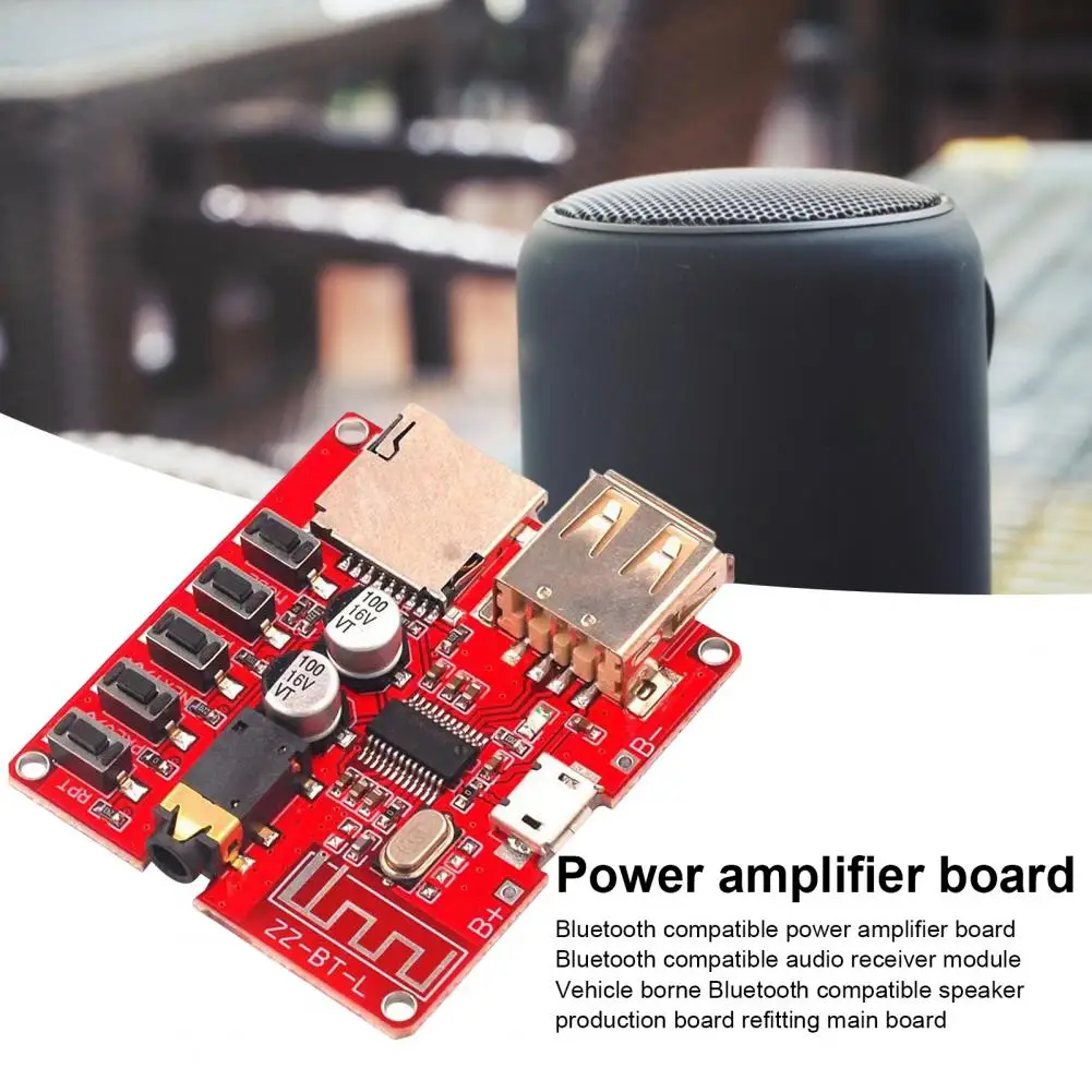 Amplifier Receiver  Convenient Stereo Channel with Card Slot  Safe Operation Audio Receiver for Speaker