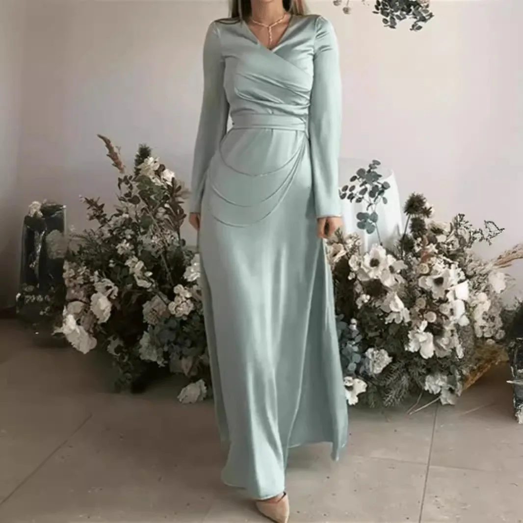 

customized women's adult fashion evening gown stage performance costume elegant noble casual style diamond chain evening gown