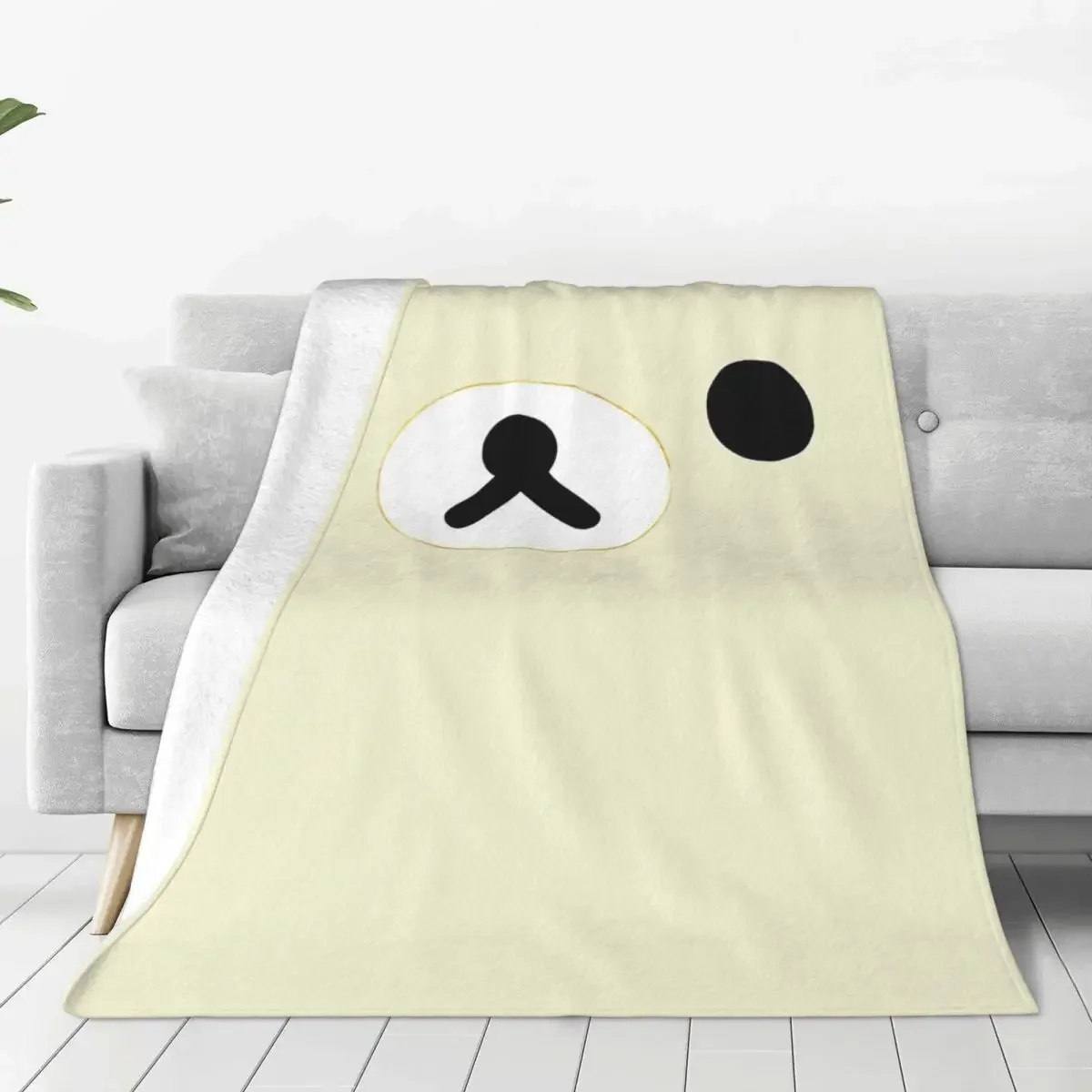 Rilakkuma Blanket Warm Funny Plush Throw Blanket For Couch Chair Picnic Flannel Bedspread Bed Cover