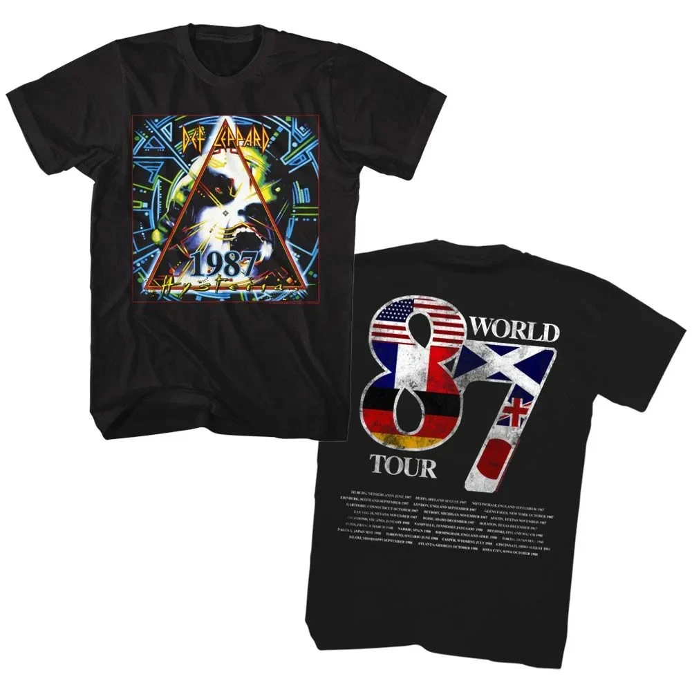 

DEF LEPPARD Eye-Catching T-Shirt, World Tour 1987 High-end Luxury Is for Both Men and Women Top Y2k