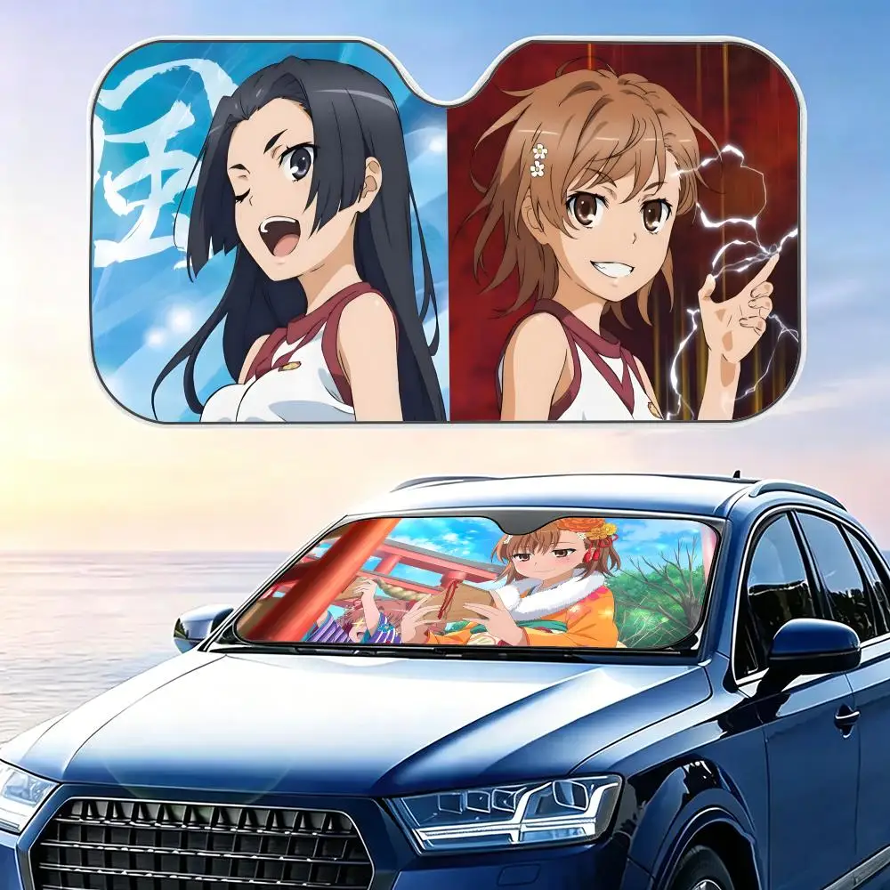 

Sun Visor Aluminum Foil Windshield Sunshade, UV Protection Heat Insulation Reusable A- A Certain Scientific Railgun