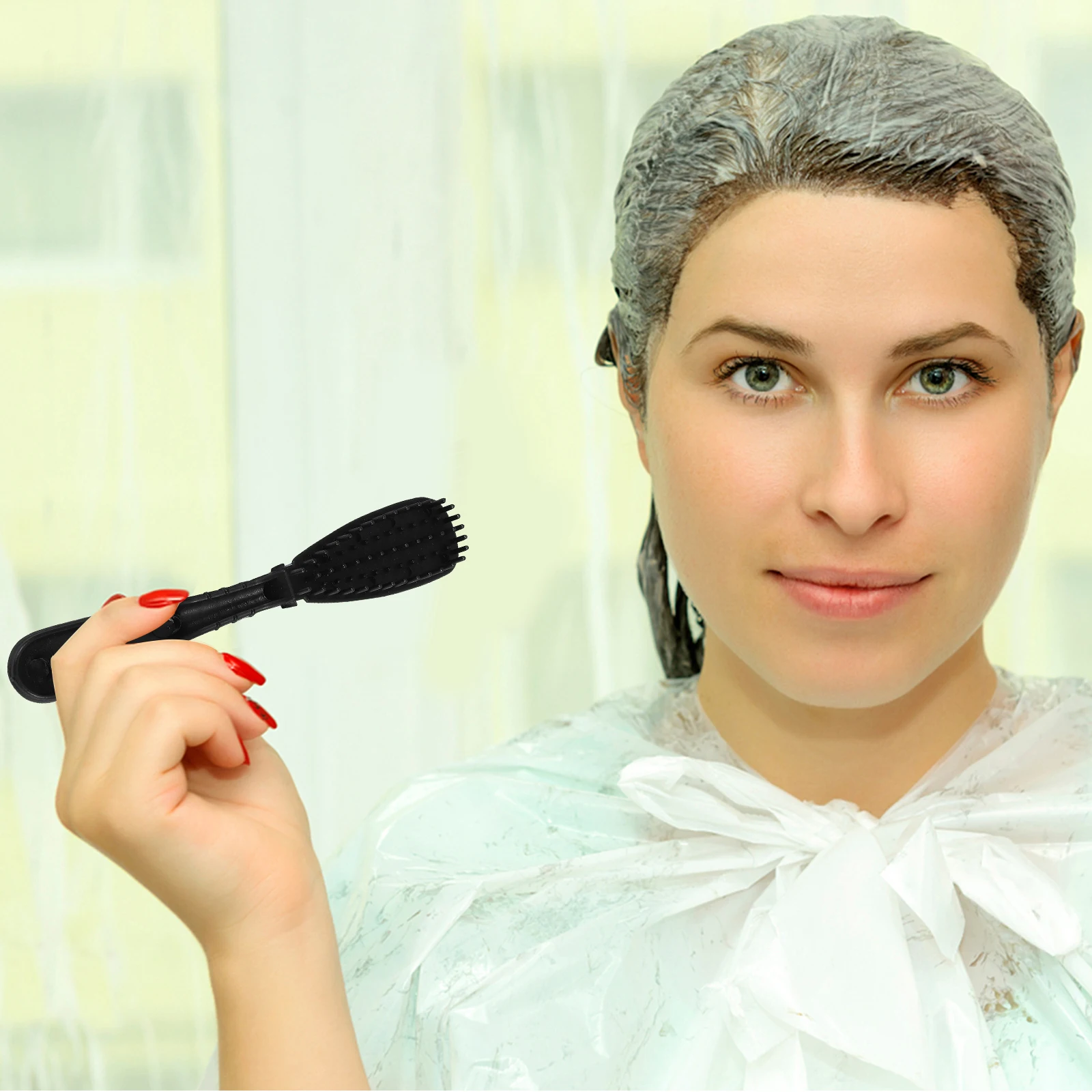 

6pcs Color Brush For Diy Hair Dyeing Reusable Hair Coloring Comb Salon Tool With Non-Slip Handle Easy To Use Tinting