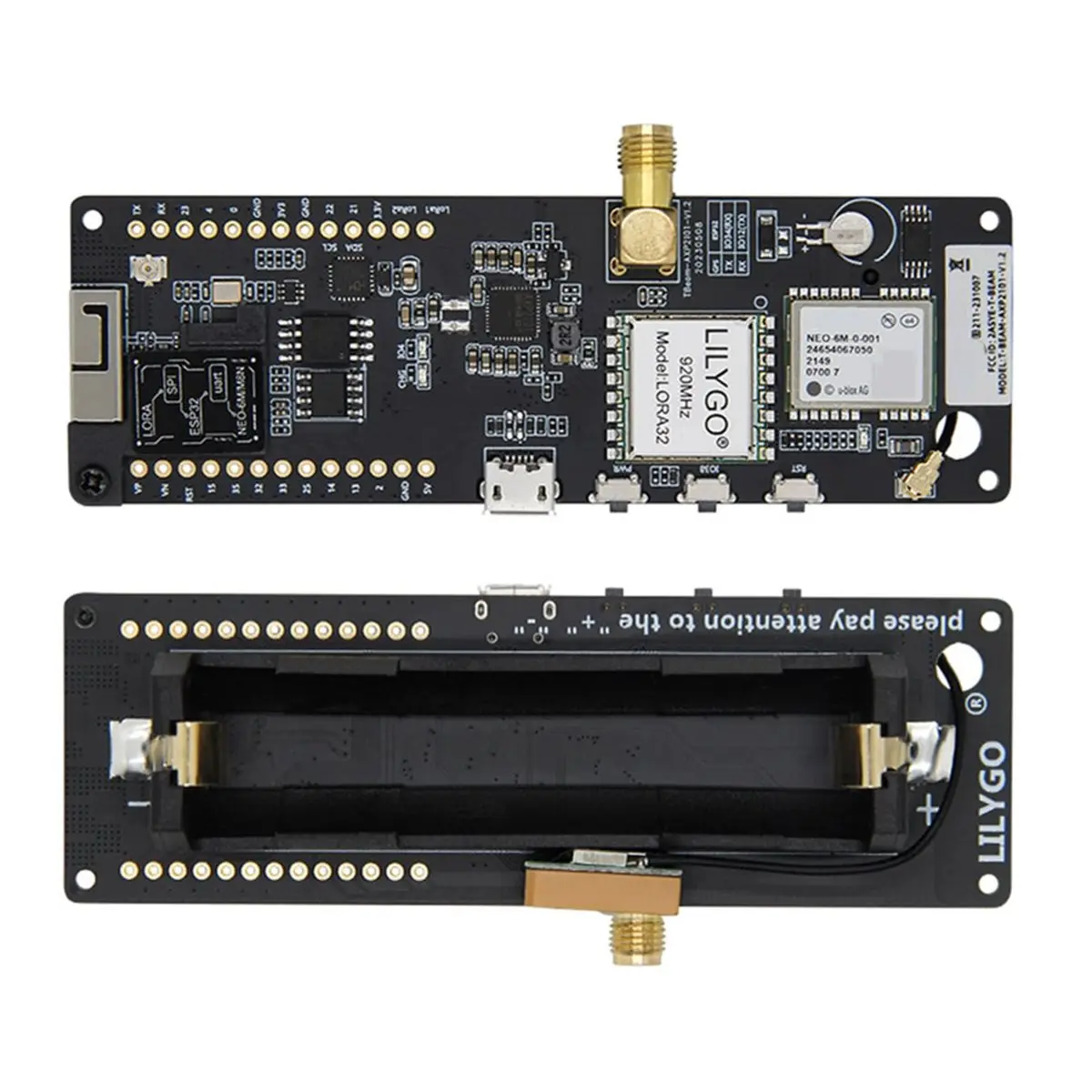 T1429C Tools- Meshtastic T-Beam V1.2 LoRa Module GPS NEO-6M WiFi Bluetooth Wireless Module 923MHz