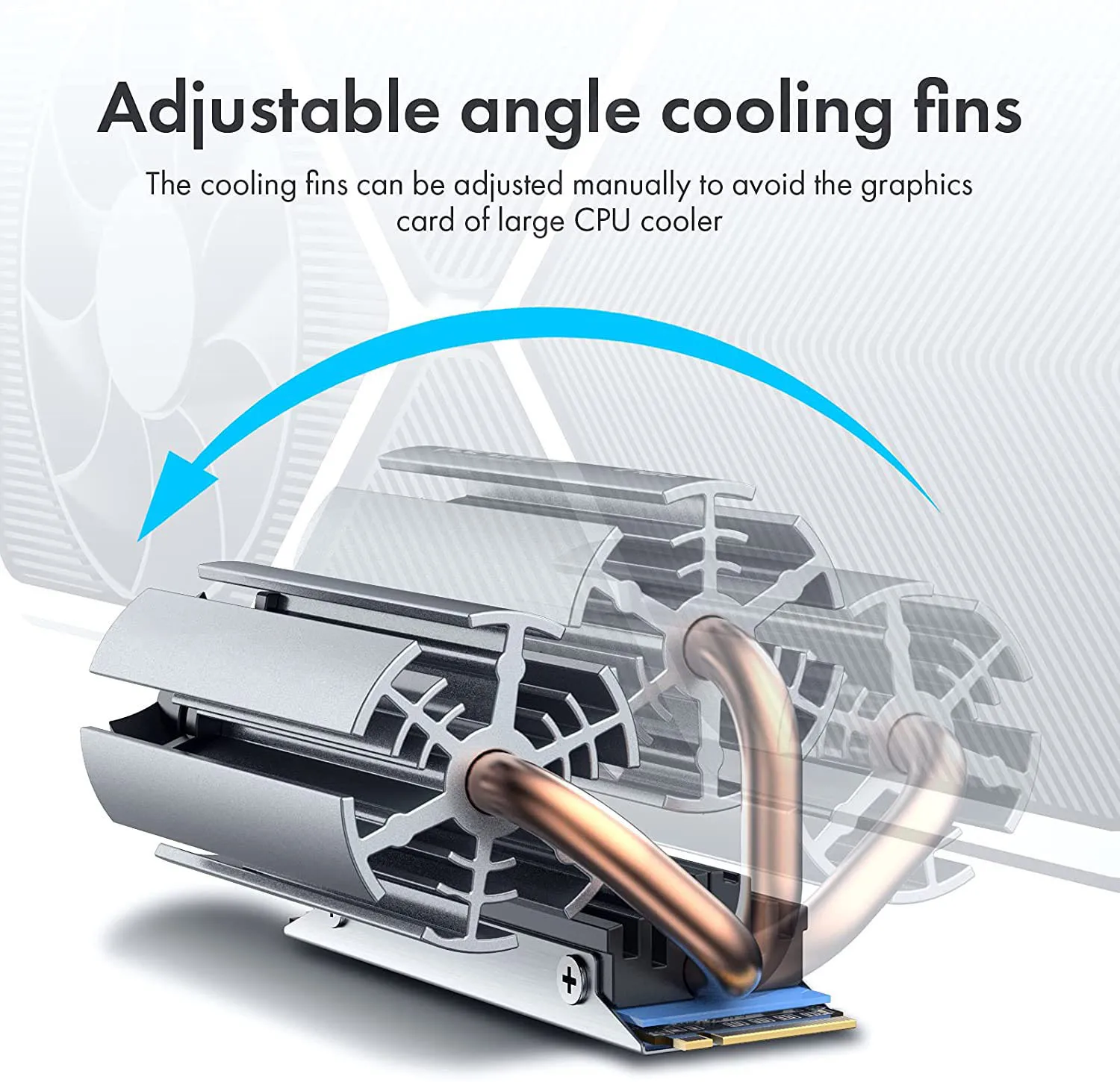 Imagem -02 - Dissipador Ssd Rocket Construído com Ventilador Ajustável Pwm Silicon Therma Pads Refrigerador para m2 Nvme 2280 Ssd