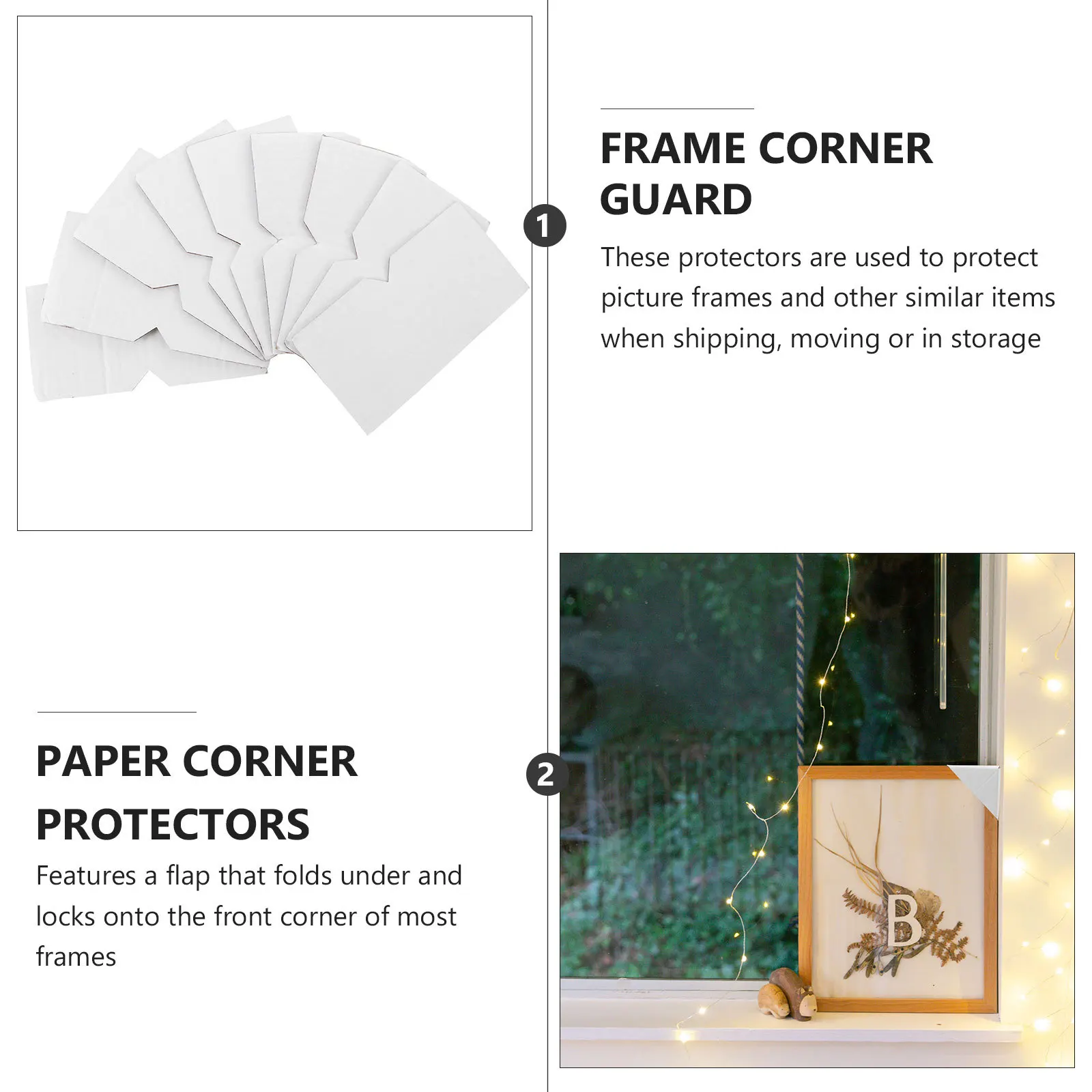 100pcs Cardboard Corner Protectors Adjustable For Picture Frame Shipping Protection Frame Guard Paper Corner Protector