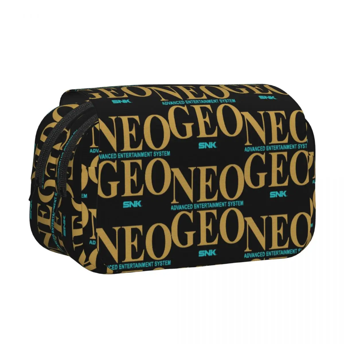 Neo Geo Logo Neogeo Arcade Pencil Case Pen Holder Hard Shell Leather Large Storage Pen Box Pencil Bag for Boy Girl School
