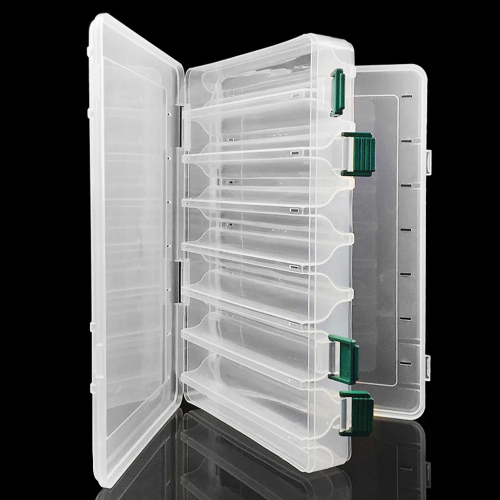 14 Grid Fishing Lure Box Large Capacity Double Sided Fishing Storage Case Portable Multifunctional for Fish Hook Lure Fake Bait