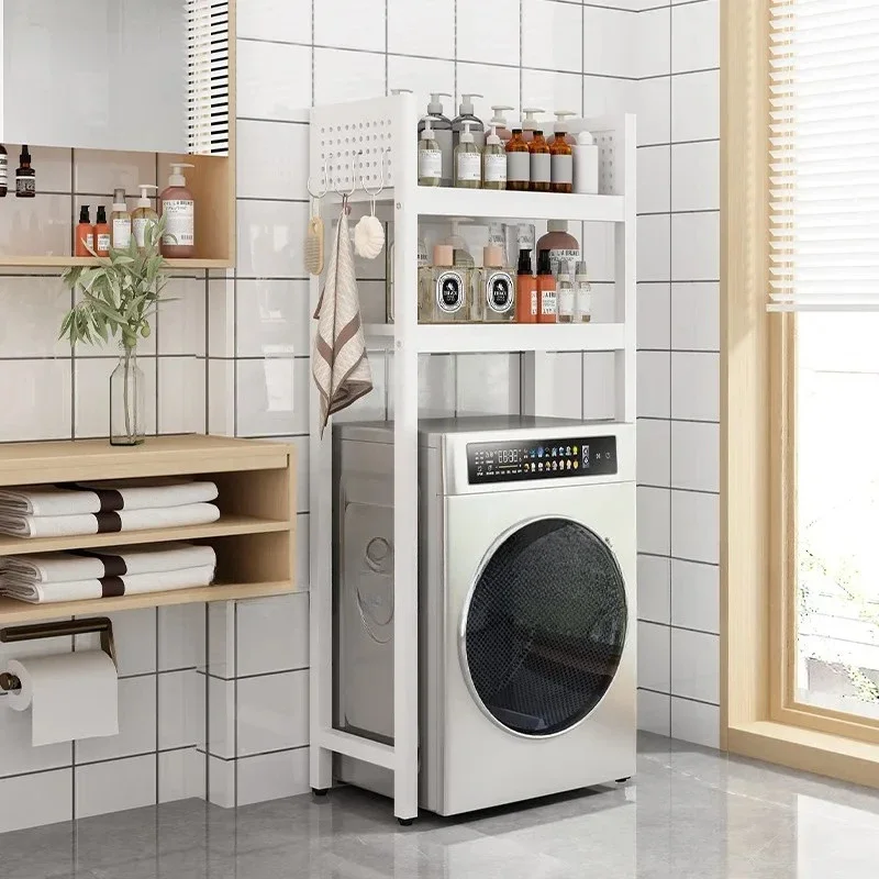 Washing machine rack drum balcony floor locker bathroom multi-function upper storage cabinet