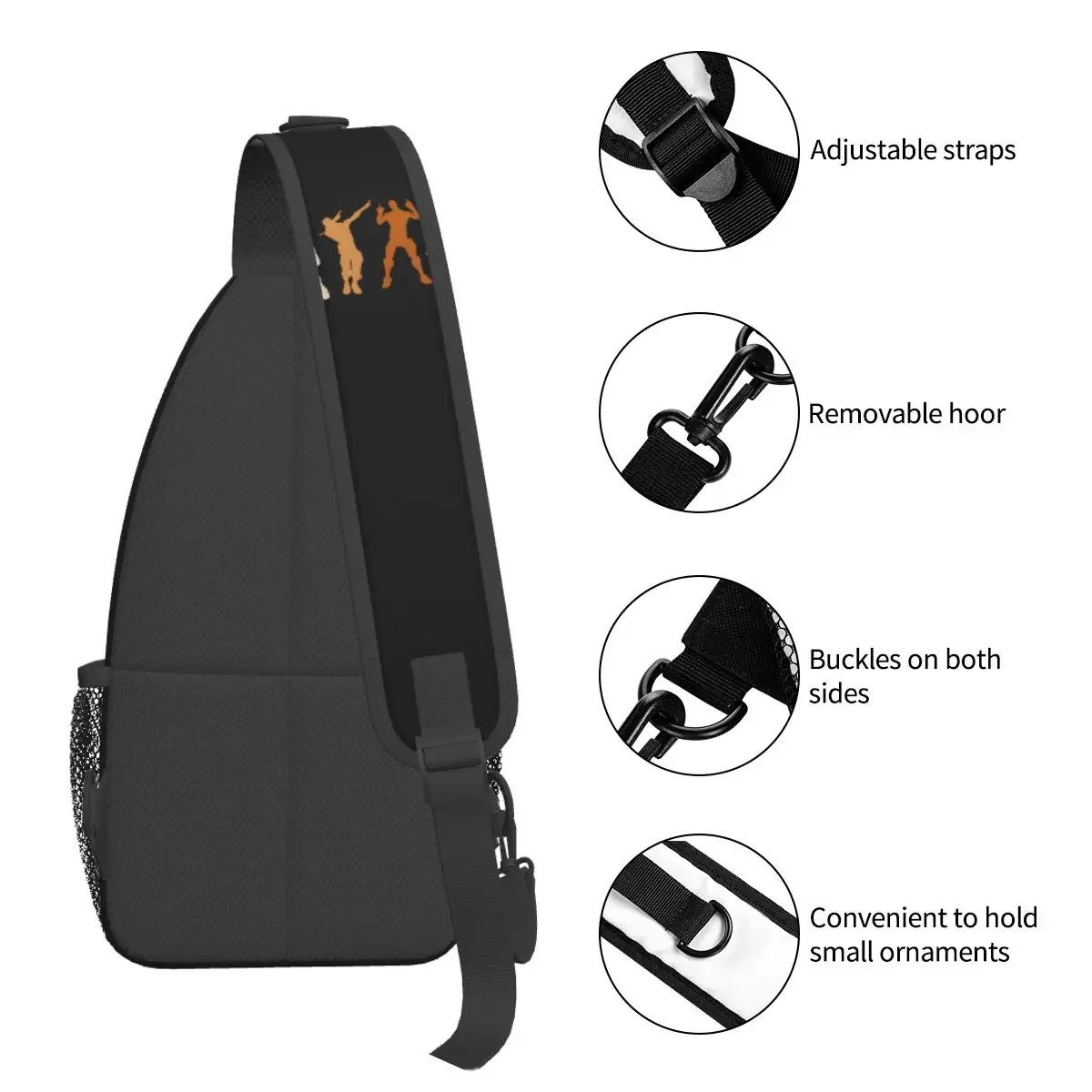 Fortnited Victory Dance Small Sling Bag Chest Crossbody Shoulder Sling Backpack Hiking Travel Daypacks Casual Bag