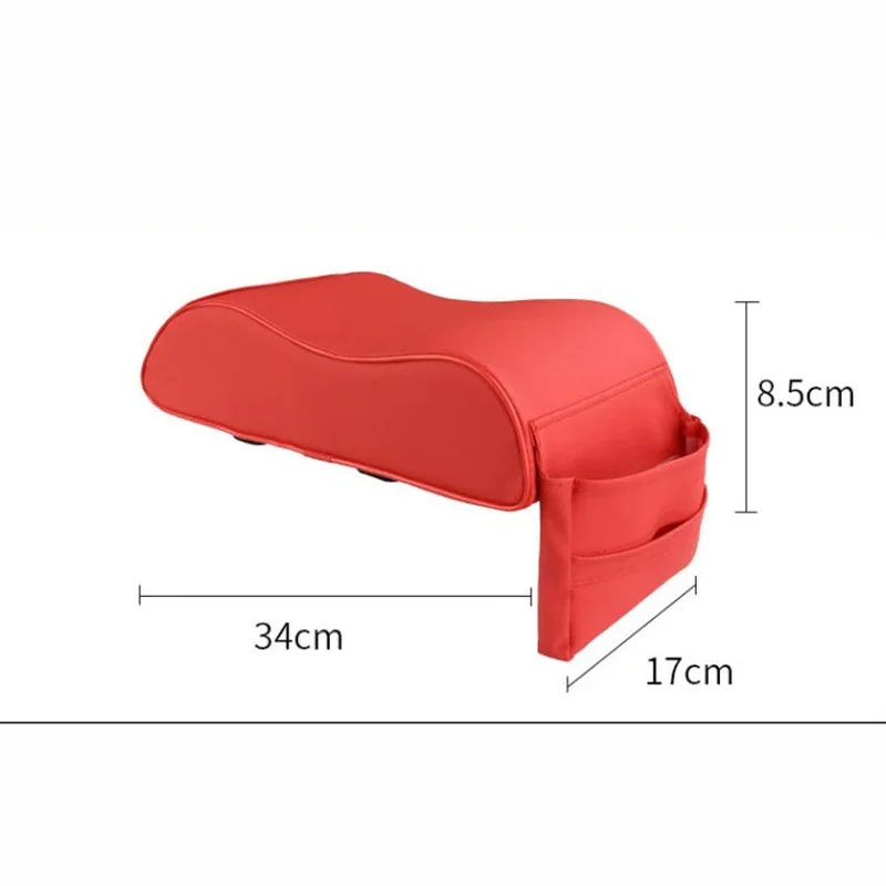 New Car Armrest Box Pad Cushion Auto Center Console Arm Rest Seat Box Heightening Soft Pad Hand Support with Storage Bags