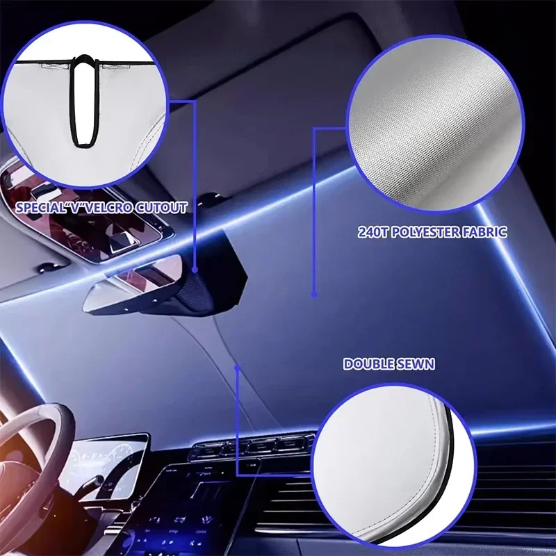 Car Sun Visor Windshield Sunshade Heat Insulation Summer Cooling Auto Accessories Physical Cooling view 4