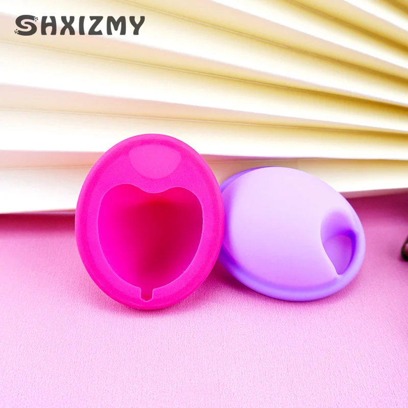 1pcs Silicone Flat Fit Design Extra Thin Reusable Silicone Menstrual Disc For Women Menstrual With Pull Tab Sterilizing